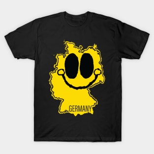 Germany Happy Cartoon Map Face with smile T-Shirt